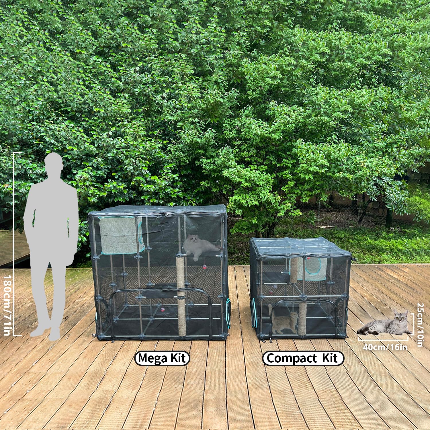 INTURN Catio Outdoor Cat Enclosure,Compact Kit for Outdoor and Indoor(Compact Kit)