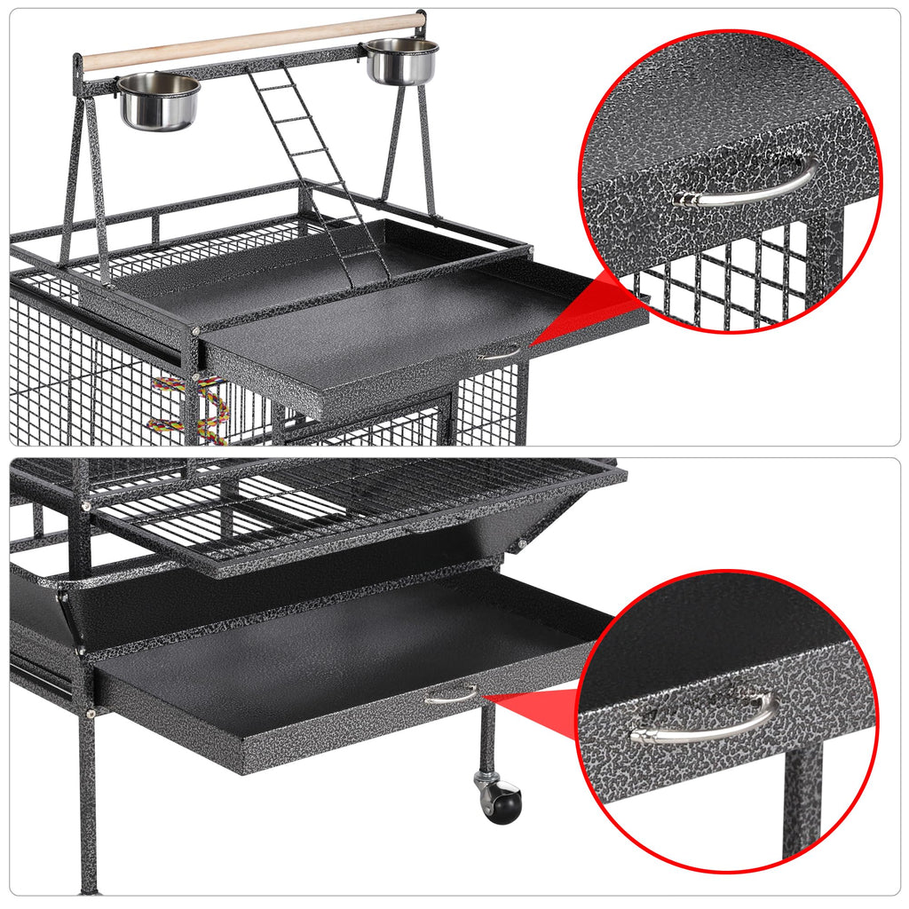 Yaheetech 69" Large Bird Cage, Rolling Parrot Cage for Parakeets Cockatiels