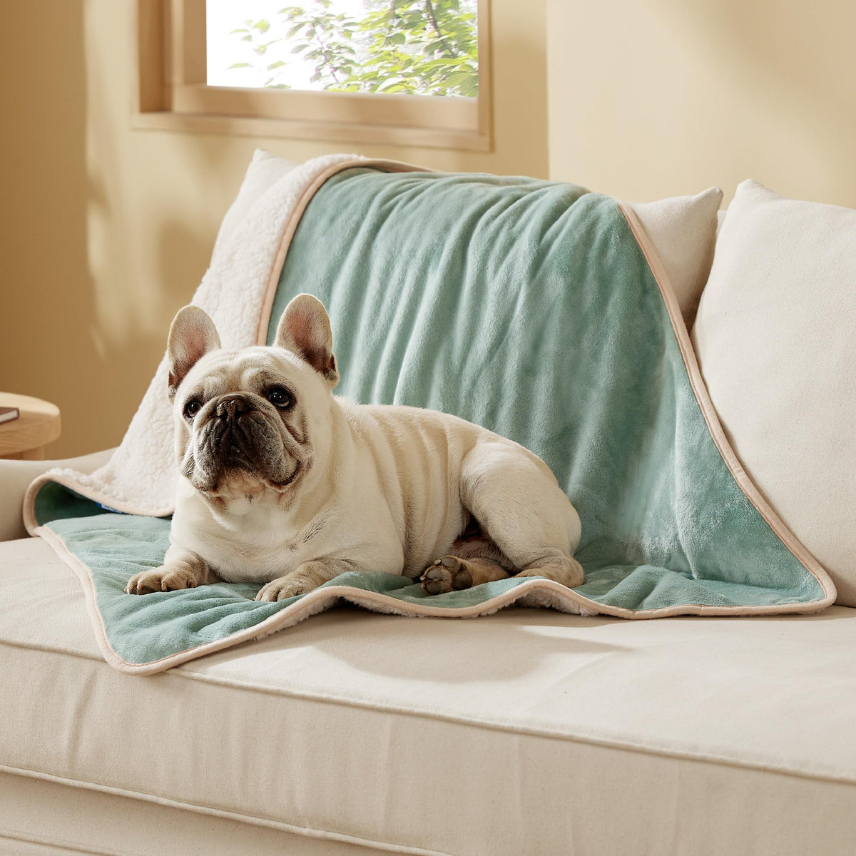 Bedsure Waterproof Blanket for Bed Soft Sherpa Fleece Throw,King 108"x86"
