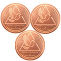 GOHUOX Bird Bath Purification Disk, 99.99% Copper Disc for Bird Bath Copper Disk Cleaner Safe for Outside Birds Fountain Disc Accessories, Fit for Outdoor Birdbath Bowl (3 pcs)
