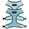 Lucy & Co. Reversible Dog Harness - Water-Repellent Neoprene, Dual-Print Design, Easy Swap Style, Adjustable Comfort Fit - Set Sail Reversible Harness - Small