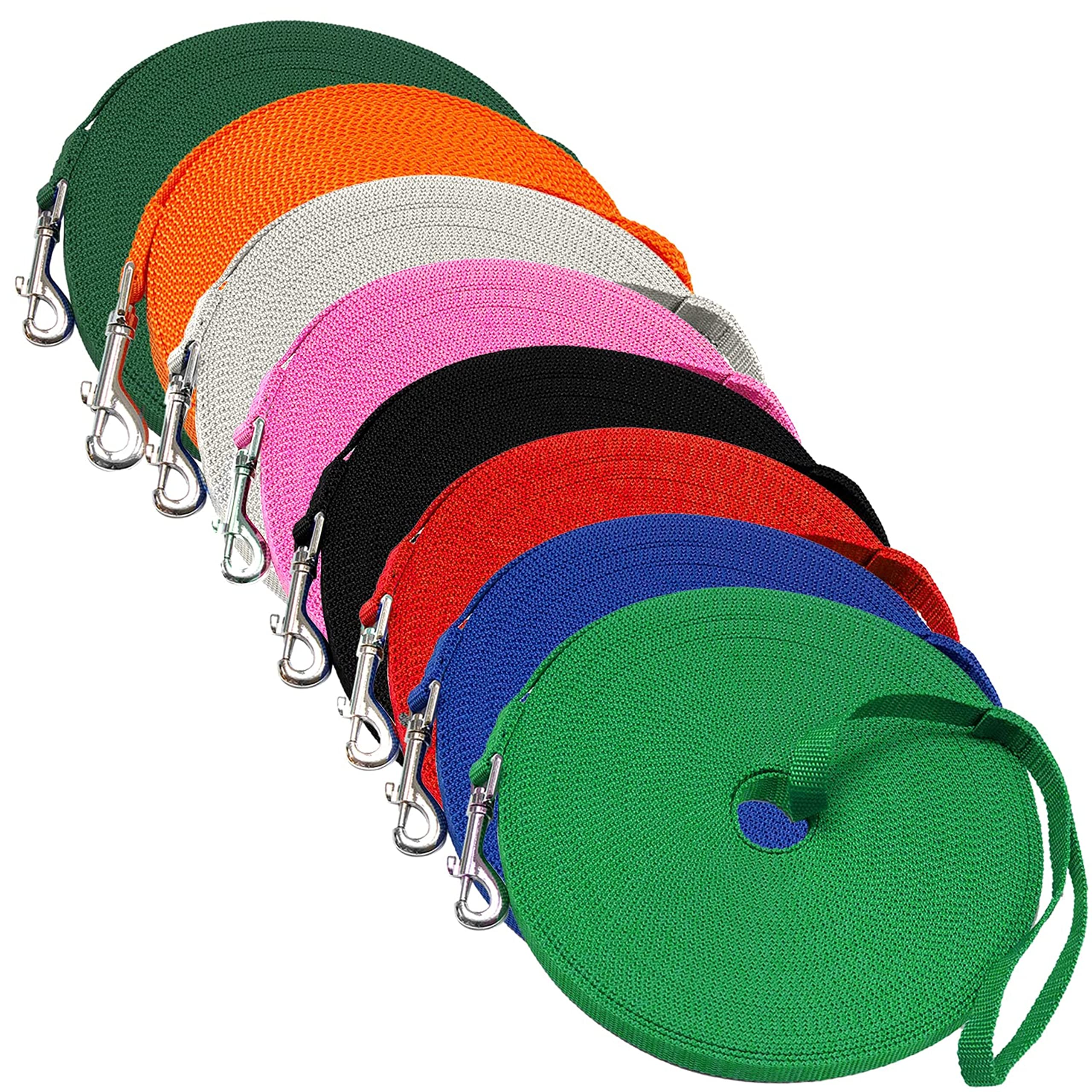 Long Dog Puppy Obedience Recall Training Agility Lead, Leash - GREEN, 15' Foot - by, Downtown Pet Supply
