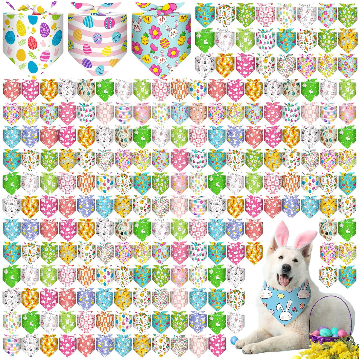 Aliceset 180 Pcs Fall Dog Bandanas Bulk Thanksgiving Bandana for Dog