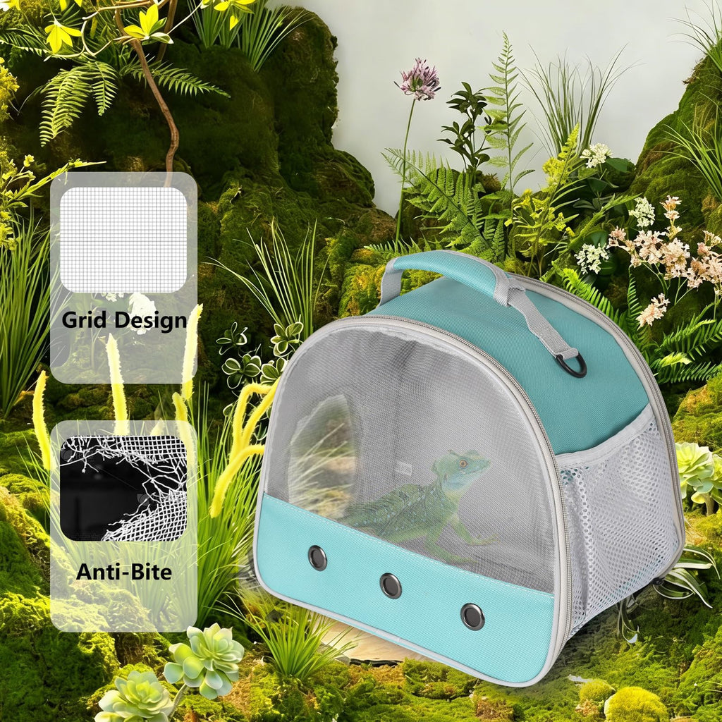Guinea Pig Carrier,Guinea Pig Carrier for 2,Ventilation Carrier for Bearded Dragon,Reptile Travel Carrier for Lizards Sugar Glider Hedgehog Rat Parrot Birds,Airline Approved Green