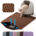 Petinstinct Extra Large Cat Litter Mat, Double Layer Honeycomb, Brown