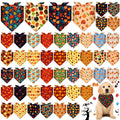 Sanwuta 48 Pcs Dog Bandanas Bulk Pet Bibs Colorful Scarf Pet Bandanas Handkerchief Scarf Breed Accessories for Small Medium Large Dogs Girl Boy Adjustable Puppy Bandana Breed Bib (Thanksgiving)