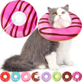 Hpetppy Cat Cone Collar Soft, Cat Recovery Collar for Wound Healing Cute Donut Adjustable Kitten Cones to Stop Licking Comfortable Lightweight Neck Elizabethan Collars for Kittens After Surgery