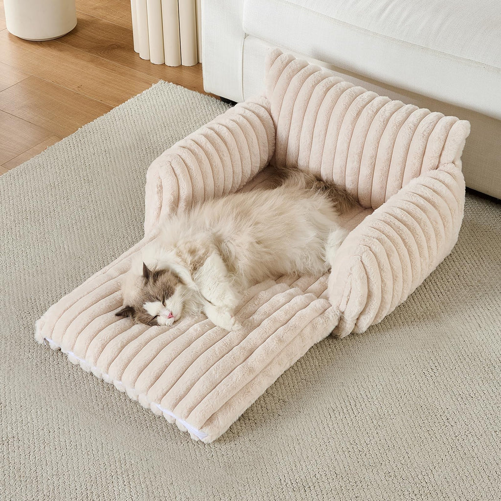 Hollypet Cat Bed Small Dog Orthopedic Couch Beds for Pets up to 20 lbs