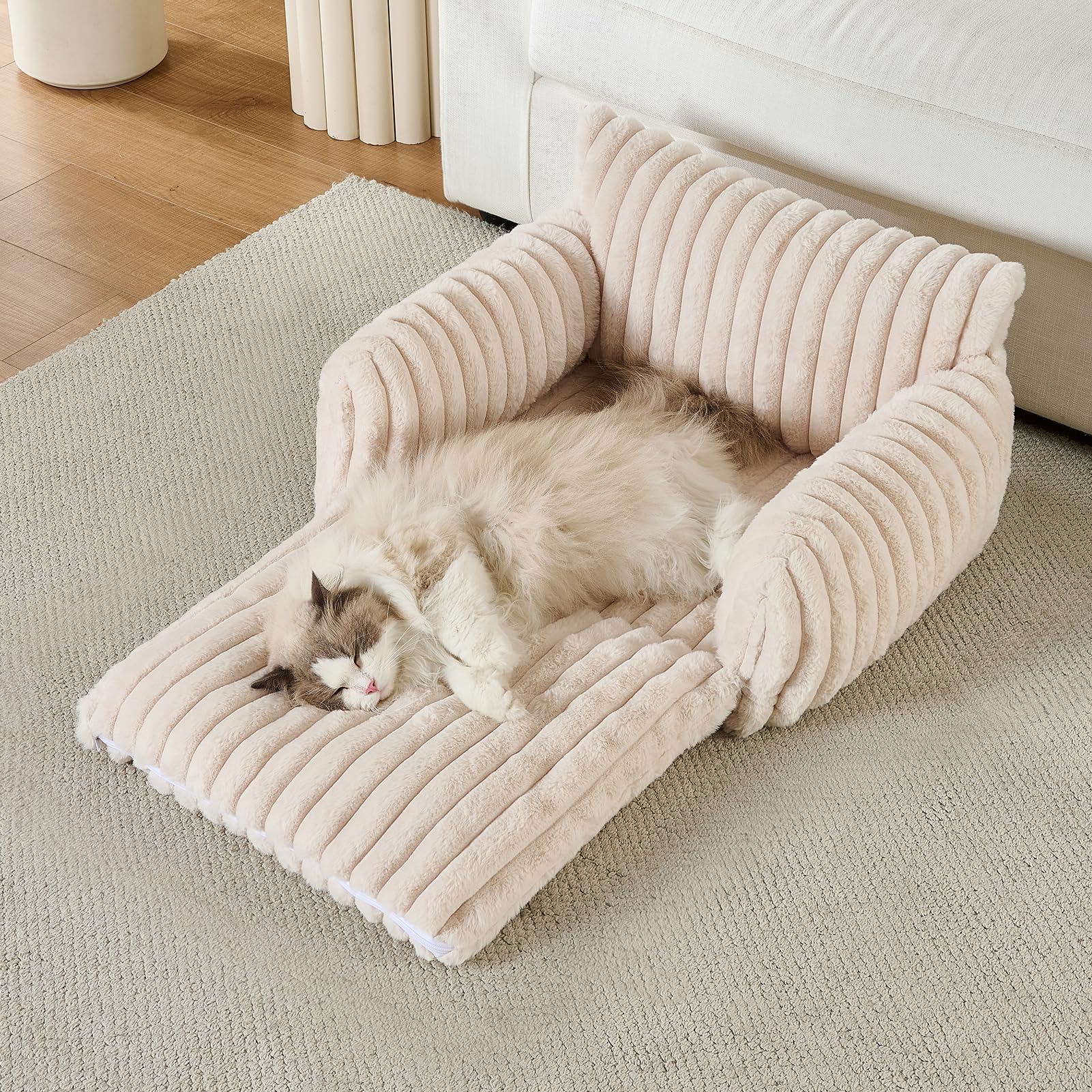 Hollypet Cat Bed Small Dog Orthopedic Couch Beds for Pets up to 20 lbs