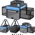 Top and 2 Sides Expandable Cat Carrier 18x11x11 TSA Airline Approved