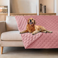 gogobunny 3X Stronger Waterproof Pet Blanket, Scratch Proof Furniture Protector for Dogs Cats, Reversible Cover 82x120 Inch, Dark Pink/Light Pink
