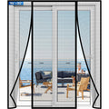 LONGEAS Magnetic Screen Door Upgraded PET Mesh Stronger Than Fiberglass and Polyester,Hands Free,Keeps Bugs Out,Pet & Kid Friendly,Suitable for Sliding Door,Large Patio Door and French Door-72''x80''