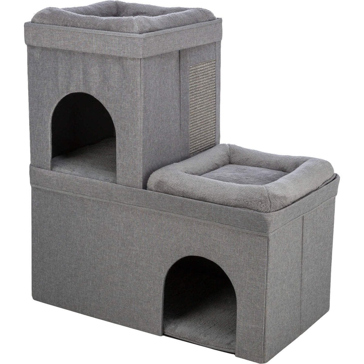 Trixie Harvey Cave - Cat Bed - Soft and Durable Cube House - Foldable Hideaway - Pet Condo for Indoor Cats and Small Dogs