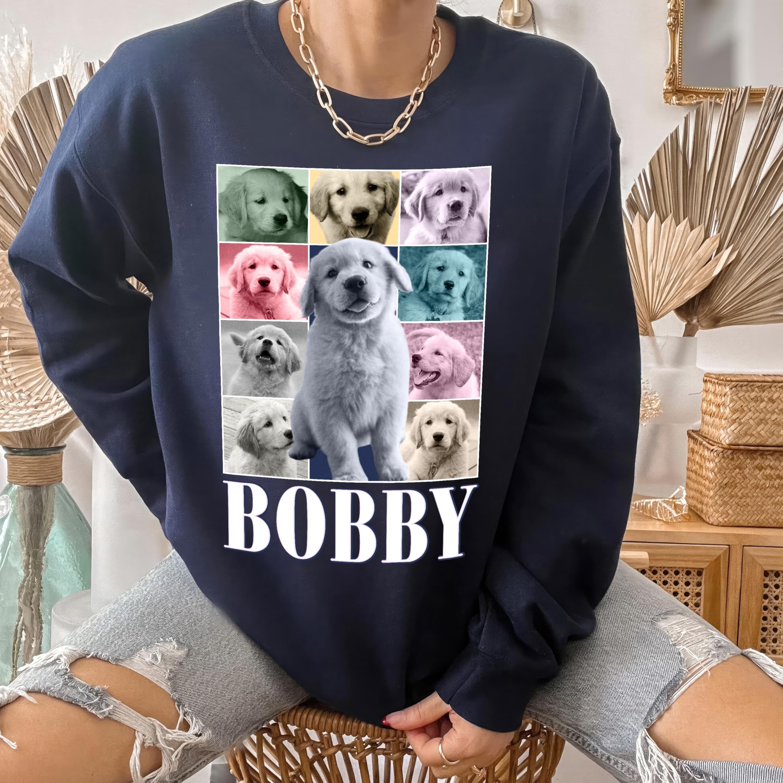 H-DEWALL Custom T Shirts Bootleg Rap Tee Shirts Custom Your Own Vintage Shirt Personalized Girlfriend Shirt Valentine Birthday Gift for Dog Cat Lovers
