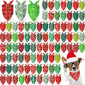Jeere 200 Pcs Dog Bandanas Bulk, Red & Green Triangle Dog Kerchiefs for Small Medium Large Dogs, Reusable Pet Scarves for Groomers, Pet Shops, Parties & Photo Props, 25 Styles