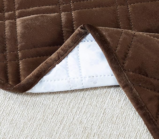 Brilliant Sunshine Premium Calming Dog Bed Mat, Silky Velvet, Removable Washable Cover, Cushion Protector and Couch Covers for Dogs, Pets, Cats, Large, Chocolate