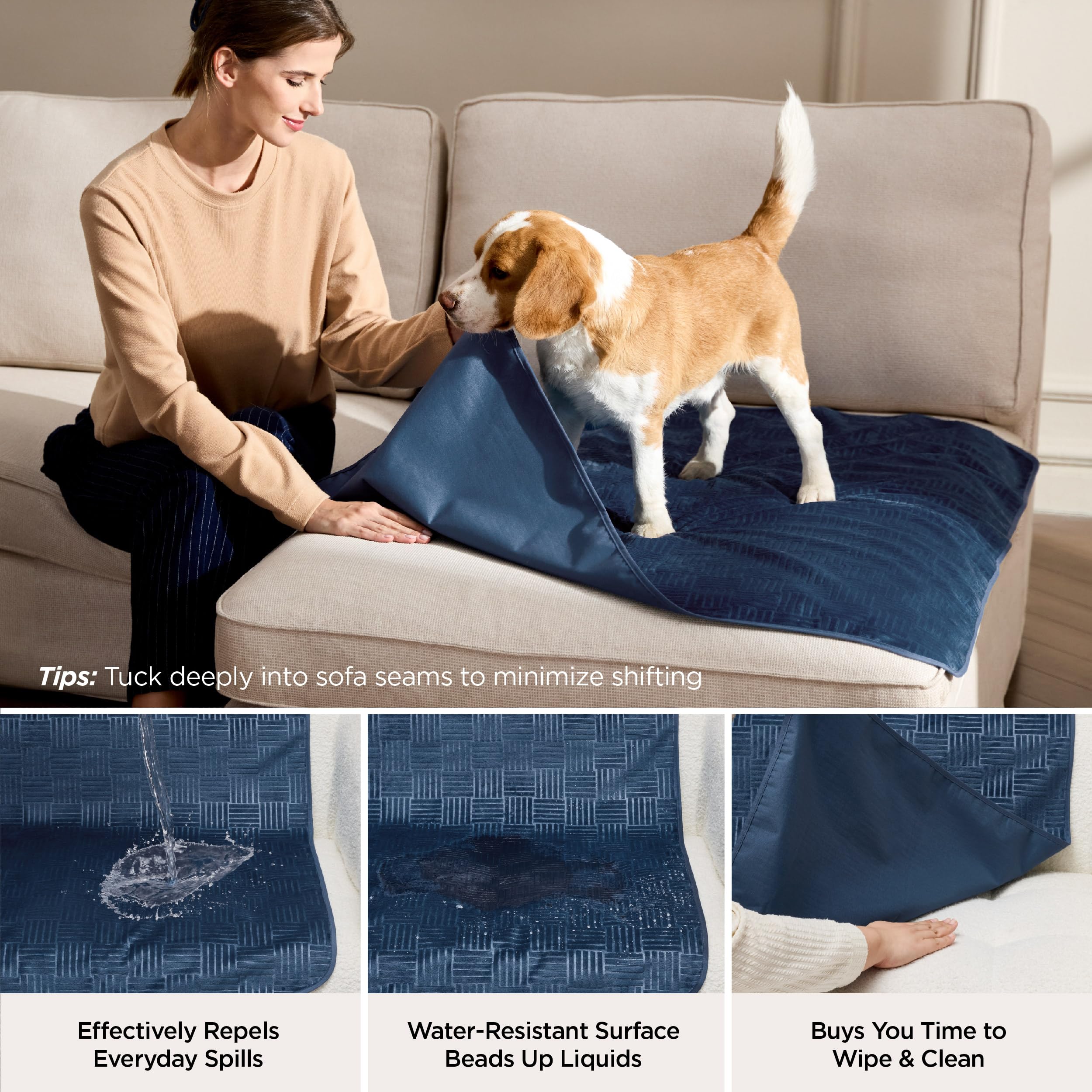 Bedsure Waterproof Bed Cover for Bed and Dogs Quick Drying, 68x82IN