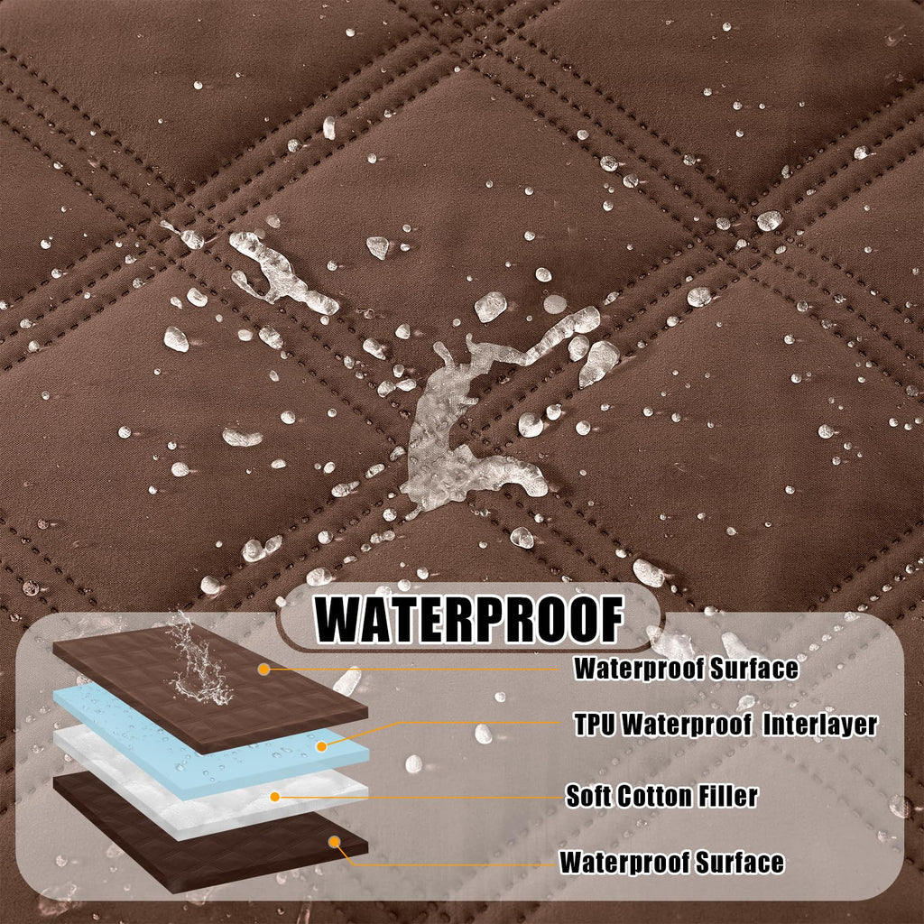 Smiry Waterproof Dog Bed Cover, Reversible Pet Blanket for Sofa Couch