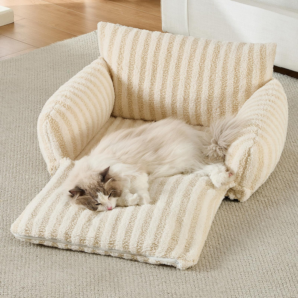 Hollypet Cat Bed Small Dog Orthopedic Couch Beds for Pets up to 20 lbs