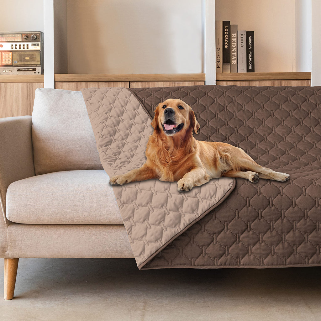 gogobunny 3X Stronger Waterproof Pet Blanket, Scratch Proof Furniture Protector for Dogs Cats, Reversible Cover 82x120 Inch — 82x102 Inch (Pack of 1)