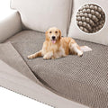 H.VERSAILTEX Plush Chenille Dog Bed Cover Thick Soft Sofa Cover for 3 Cushion Couch Anti Slip Couch Cover Furniture Protector for Dog, Pet, Cat (35" x 74", Cuban Sand)