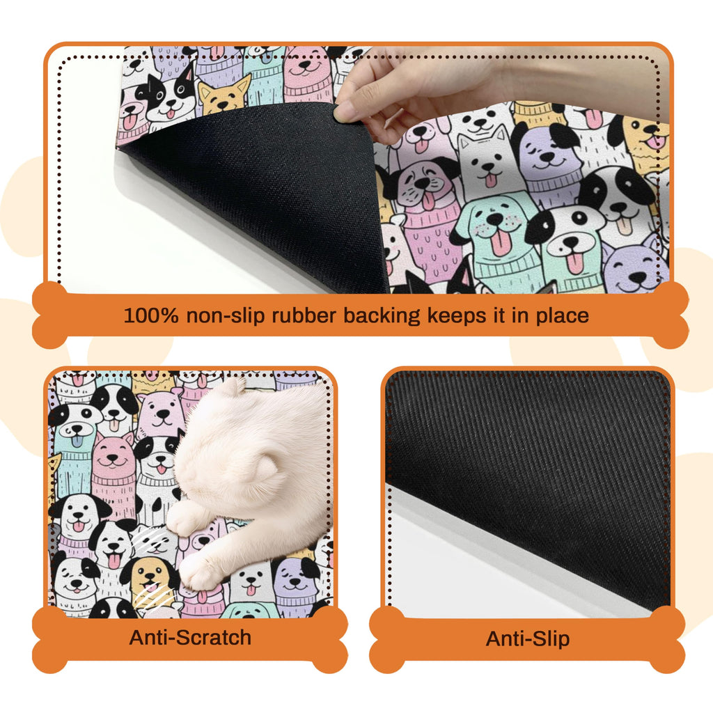 Pet Feeding Mat for Floors Waterproof Dog Mat for Food and Water Absorbent Quick Dry Non Slip mat for Cat Bowls