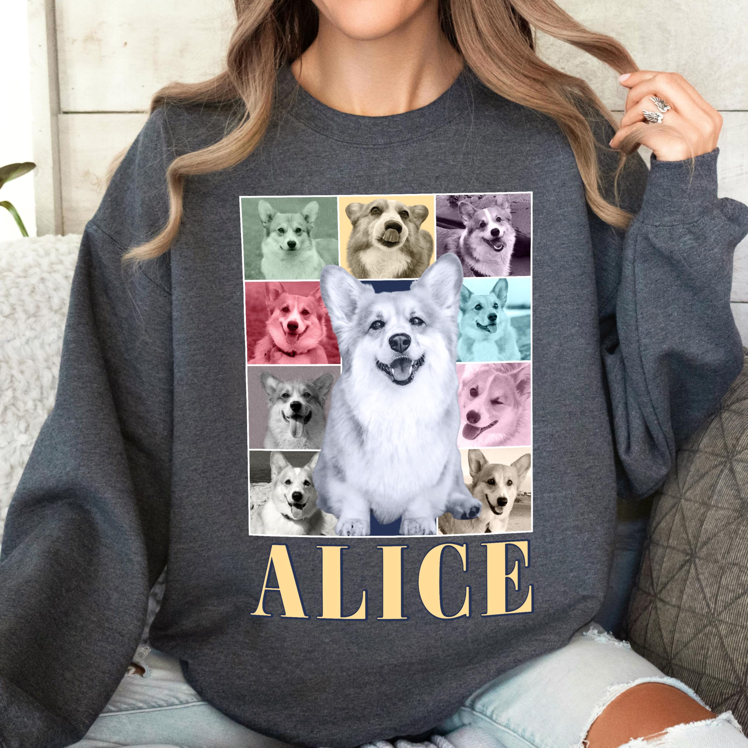 H-DEWALL Custom T Shirts Bootleg Rap Tee Shirts Custom Your Own Vintage Shirt Personalized Girlfriend Shirt Valentine Birthday Gift for Dog Cat Lovers