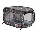 Portable Collapsible Pop Up Kennel, 24" L x 16.6" W x 16" H, Face of Love