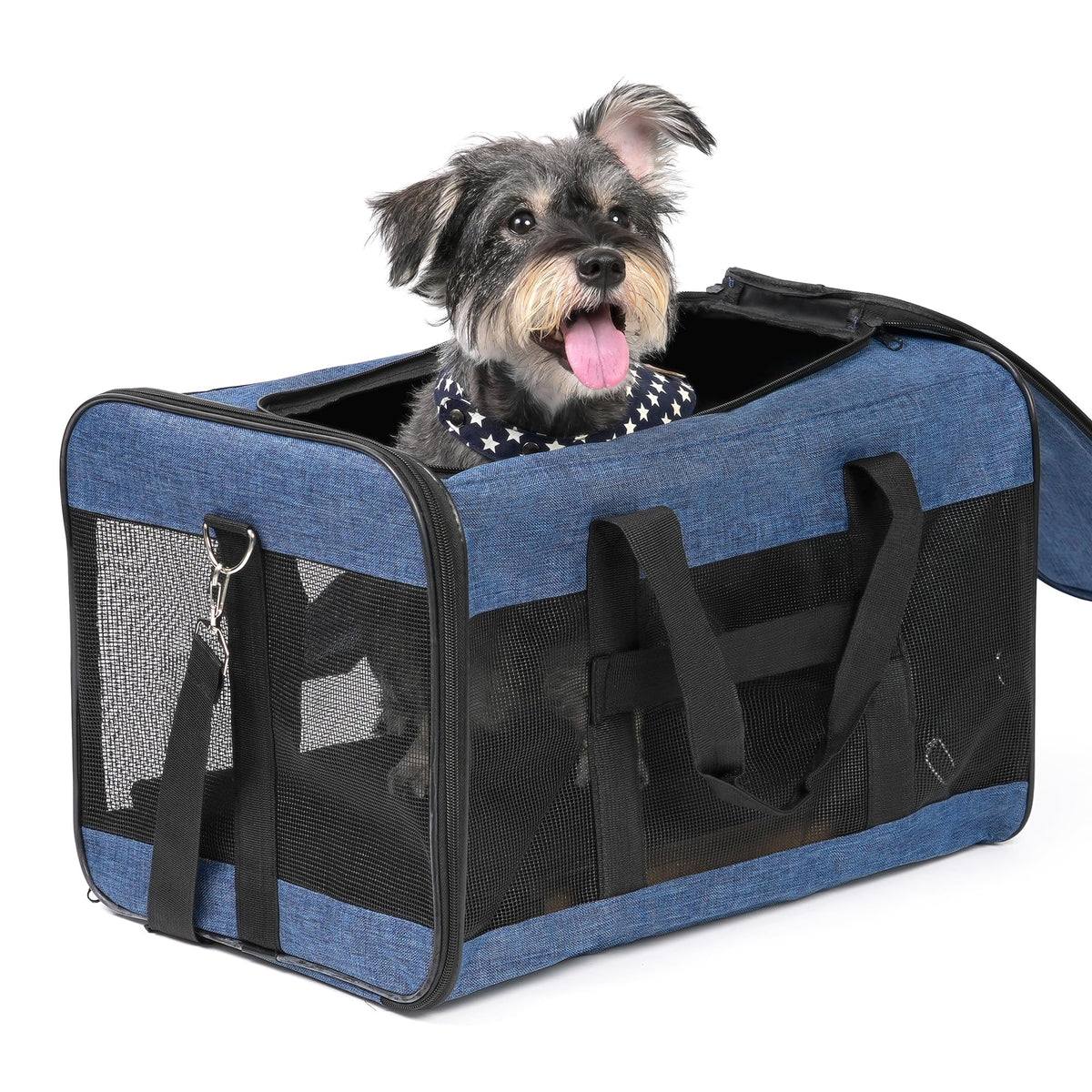 Conlun Dog Carrier Soft Sided, Large Cat Carrier,Black L