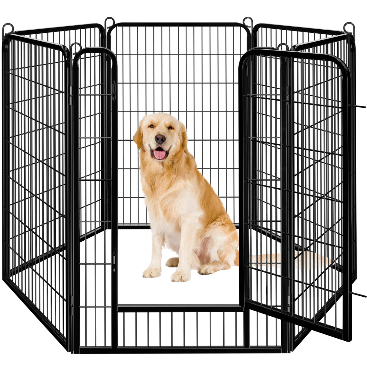 Yaheetech Dog Playpen 32in 6 Panels Pet Fence for Indoor Yard RV Camping