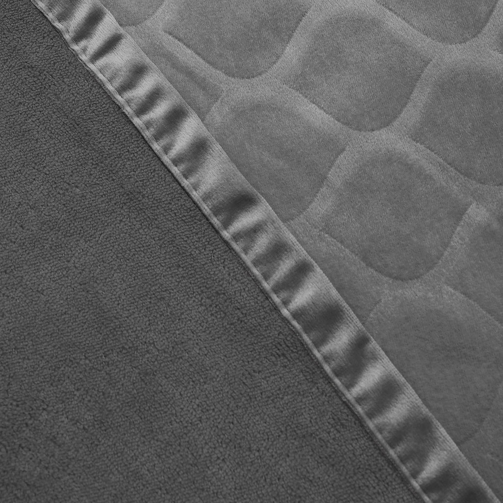 fuguitex Waterproof Dog Blanket Bed Cover Dog Crystal Velvet Moroccan Fuzzy Cozy Plush Pet Blanket Throw Blanket for Couch Sofa(82 * 102 inch, Light Grey+Grey)