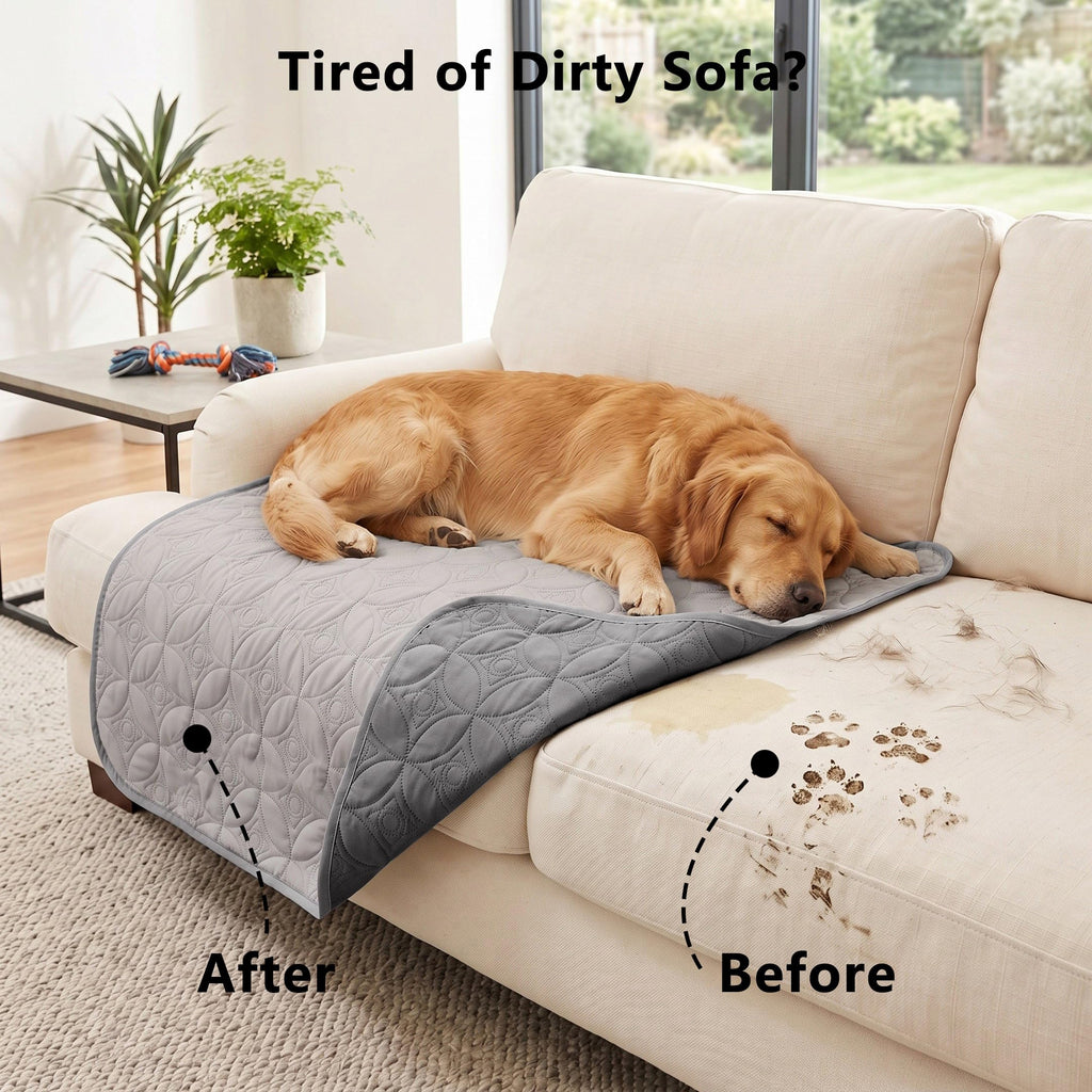 Tuffeel Waterproof Couch Cover for Dogs - Washable Pets Furniture Protector