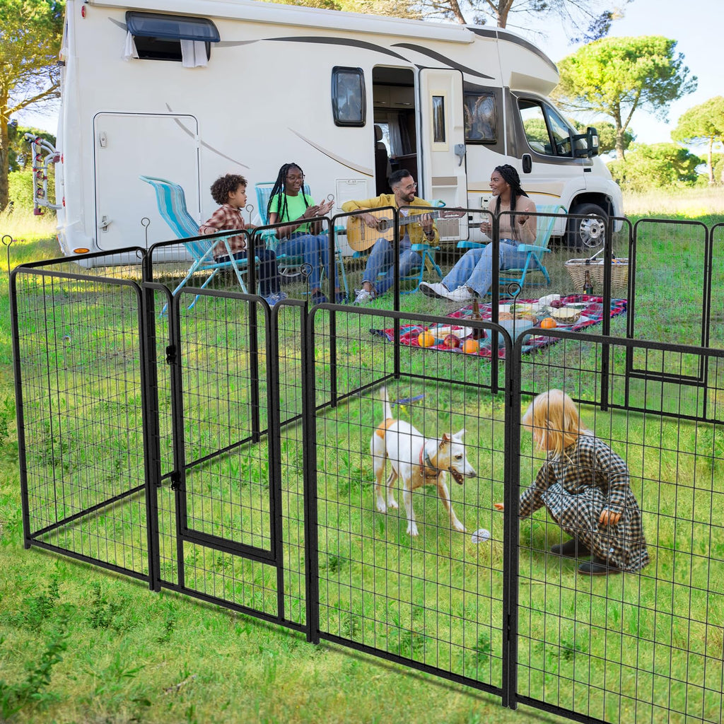 Kfvigoho Dog Playpen Outdoor Extra Wide 16 Panels Heavy Duty Dog Fence 50"