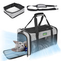 KISFLY Pet Carrier 20"x13"x13", Foldable Soft Travel Bag for Cats & Dogs