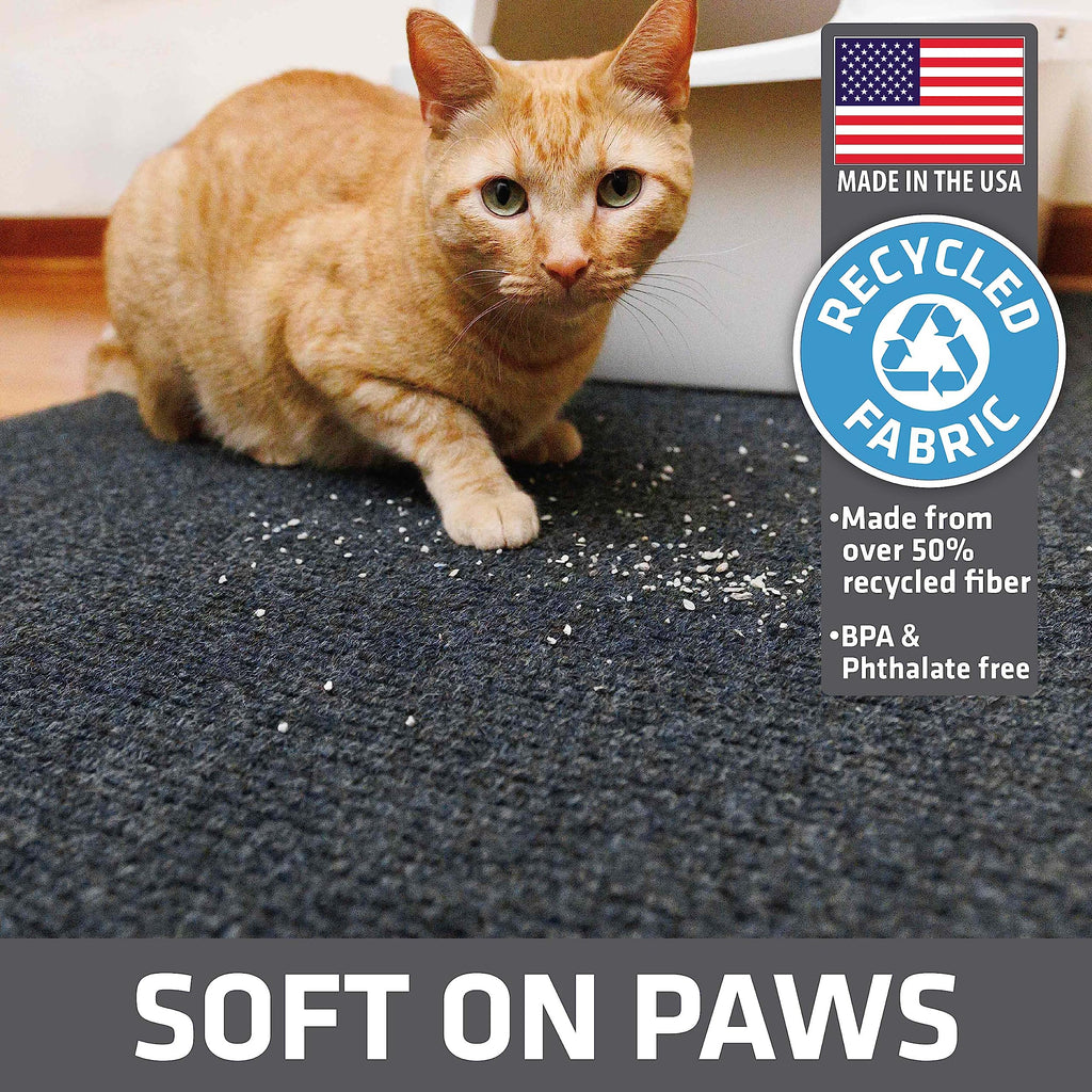 Drymate Cat Litter Box Mat, Litter Trapping Mat, Charcoal, 30x45 Jumbo XXL