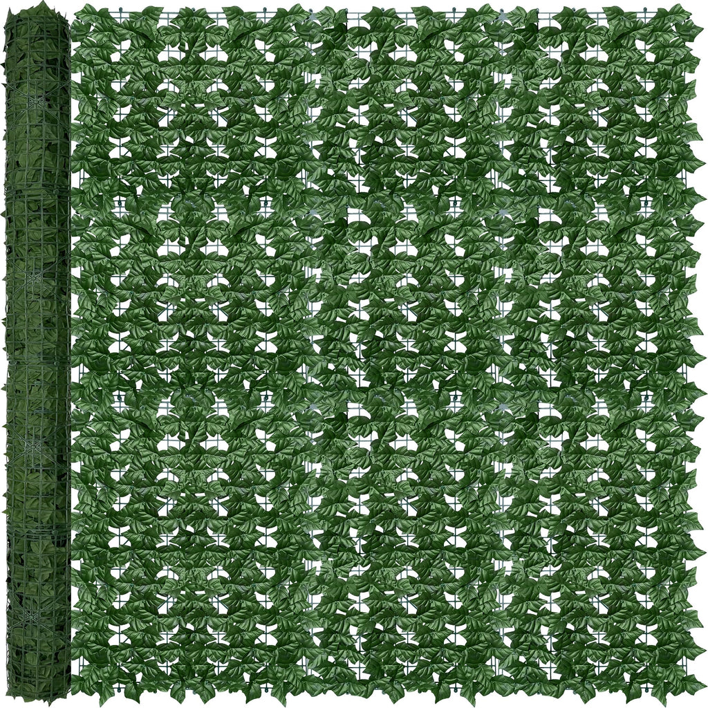ODTORY Artificial Ivy Privacy Screen Fence Panel, Green 72 X 144 in