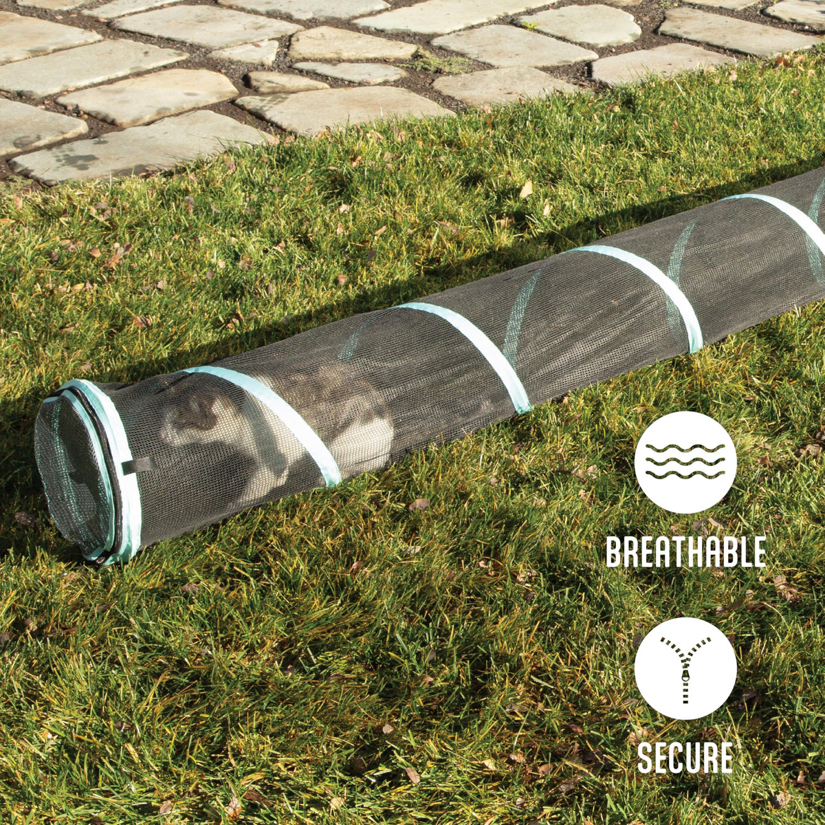 Kitty City Catio Outdoor 10' Cat Tunnel – 10‑Foot Cat‑Sized Play Tunnel, 11” Diameter, Modular Catio Connector for Cats & Small Pets