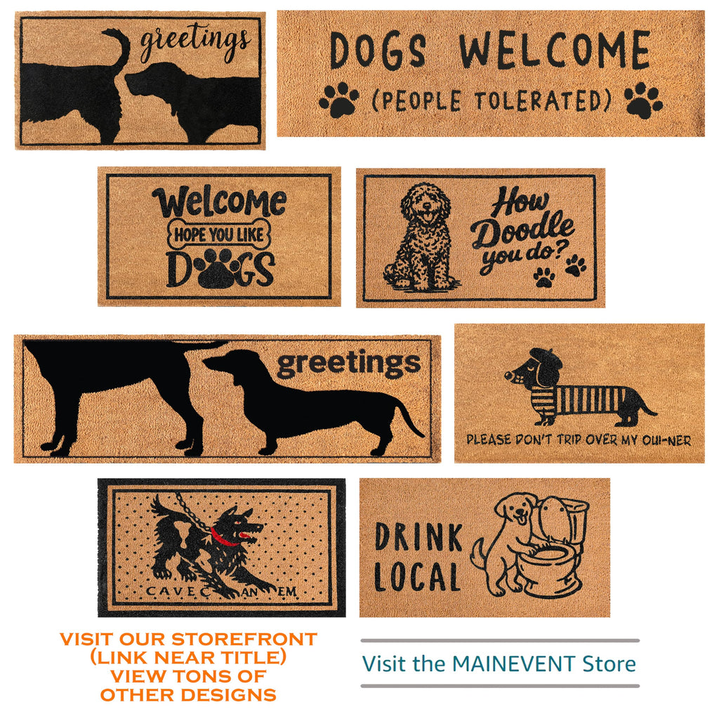 No Need to Knock We Know You're Here Doormat 30x17 Inch Dog Welcome Mat